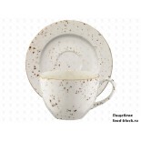 Столовая посуда из фарфора Bonna Grain чашка чайная с блюдцем GRA RIT 01 CFT (230 мл)