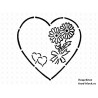 Кондитерский инвентарь Martellato Маска-трафарет для оформления тортов (сердце с цветком)