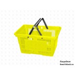 Покупательская пластиковая корзина VKF Renzel GmbH 20 л, 2 ручки, желтая (RAL 1021)