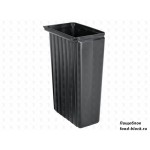 Пластиковая тележка и шпилька  Cambro Контейнер для мусора 42 л., для тележки, 35х20,6х53,7 см, цвет черный